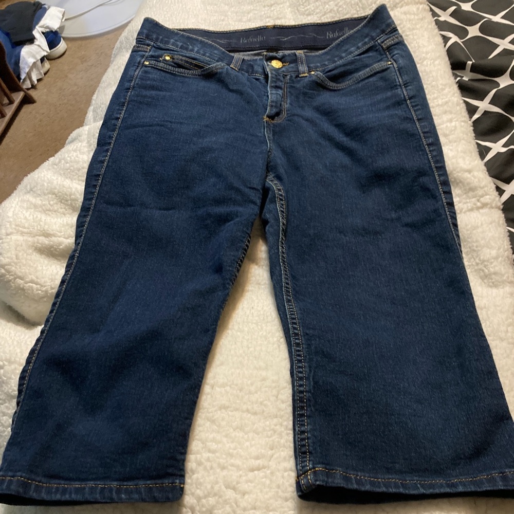 Rafaella Weekend Jeans Capri Womens Sz 8 Blue  waist 33”
